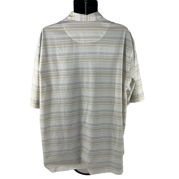 Mens Nike Golf Dri-Fit Tiger Woods Short Sleeve Button Up Shirt Sz XL Striped - Picture 4 of 9